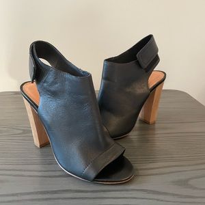 Aldo Black Leather Heels, Size 6.5